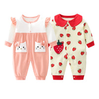 2 Pieces Of Newborn Baby Female Romper Jumpsuit