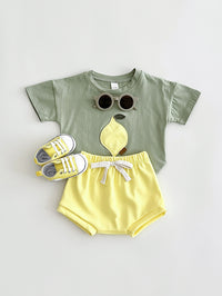 Baby Lemon Patch Short Sleeve Suit