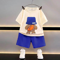 Boys' Suit Short Sleeve T-shirt Casual Sports Shorts