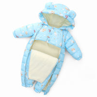 Winter Thickened Plus Velvet Children's One-piece