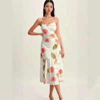 Floral-print Sexy Summer Slip Dress With A Slim Fit