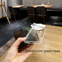 Black And Transparent Fine Pupil Pupil Mobile Phone Case