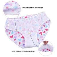 Cotton Children's Underwear Girls' Floral Multi-color Triangle