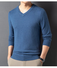 SpringAutumn Sweater V-Neck Top Men's