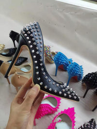 Fashion Women's Rivet Pointed Toe High Heels