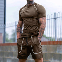 New Sports Tights Shorts Men's Running Fitness Suit