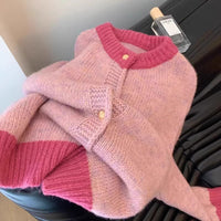 Spring And Autumn Thick Idle Style Small Knitted Cardigan Top