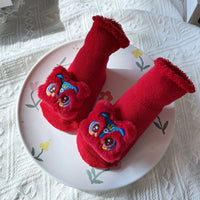 Baby Winter Big Red Terry Non-slip Floor Socks