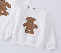Spring And Autumn Cartoon Bear Embroidered Sweater Long Sleeve Parent-child Wear