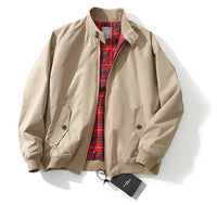 American Retro Tough Guy Flight Jacket Stand Collar Coat For Men