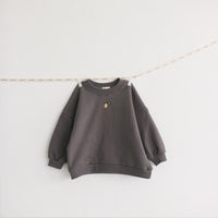 Children's Korean Style Embroidered Pear Sweatshirt