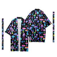 Men's Cardigan Kimono Smoke Extended Forest Digital Printing Casual Shirt