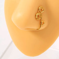 Fake Piercing Nose Nails, Exaggerated Hand-wound Piercing-free Nose Clip