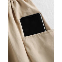 Women's Cotton-linen Utility Skirt With Pockets