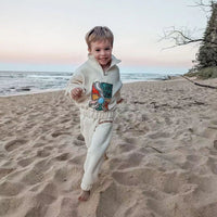 Nordic Style Two-piece Set Colorful Pattern Spring And Autumn Men's And Women's Baby Fashion Versatile