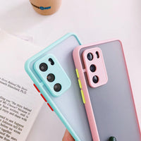 Contrasting Color All-inclusive Lens Skin Feel Suitable For Compatible WithHuawei Mobile Phone Case All-inclusive Edge