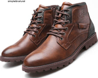 Men's vintage leather Martin boots