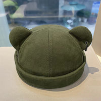 Female Solid Color Cat Ear Japanese Style Personalized Versatile Hat