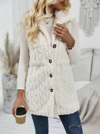 Double-sided Plush Pocket Cardigan Lapel Vest Casual Jacket