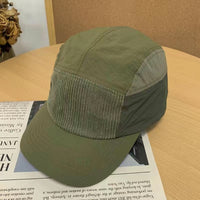 American-style Color-blocked, Quick-drying Five-panel Cap