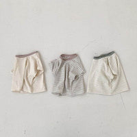 Korean Style Baby Casual Striped Short-sleeved T-shirt