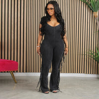 Women's Fashion Slim-fit Tassel Jumpsuit