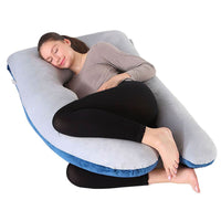 Straight Leg Conjoined U-shaped Pregnancy Pillow Crystal Velvet