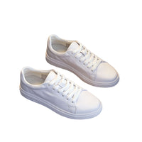 Women's Casual Sports Versatile Head Layer Cowhide Rainbow Bottom Running Shoes