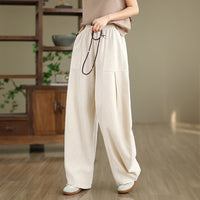 High-waisted Elastic Bloomers Retro Casual Style