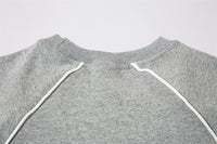 American Fashion Brand Embroidered Letter Long Sleeve