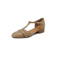 Retro Soft Sheep Leather Bag Head Sandals For Women
