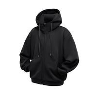 Travel Airbag Hoodie In Solid Color With A Hood