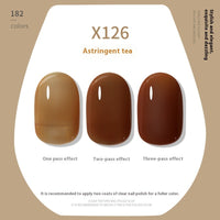 Nude Ice Transparent Color Cherry Red White UV Polish