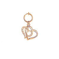 Heart-shaped Zircon Ring Without Perforation Body Piercing Jewelry Titanium Steel Inlaid Pearl Navel Nail