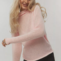 Knitted Long-sleeved Top Loose And Idle Curling Hollow Design