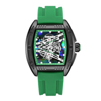 Hollow Sheet Plate Trendy Barrel-shaped Waterproof Luminous Fashion Quartz Watch For Men