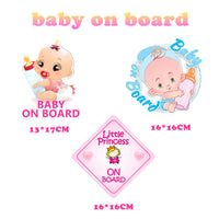 Baby On Board Princess Bottle Car Reflective Sticker