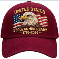 250th Anniversary Baseball Cap Embroidered Sun Hat