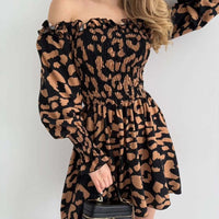 Spring Autumn Casual Lantern Sleeve Dress For Women