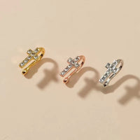 Women's Cross Without Piercing Diamond Nasal Splint