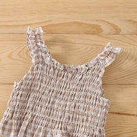 Baby Sleeveless Lace Sling Top Bread Pants Headband Three Piece Set