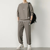 Long-sleeved Sweater Trousers Waffle Leisure Sports Student