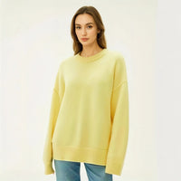 Loose Round Neck Solid Color Long-sleeved Thickened Sweater