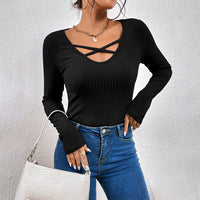 Slim Fit Slimming Long Sleeves Top For Women