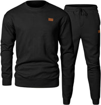 Round Neck Jacquard Sweater Set Men