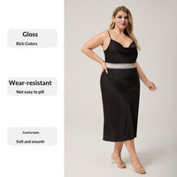 New Plus Size Camisole Pajamas For Women Summer Satin Sexy Nightdress Loungewear