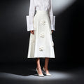 French-style Elegant Three-Dimensional Flower Skirt For Women