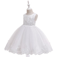 Girls Princess Crochet Lace Wedding Dress