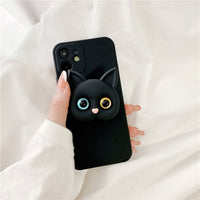 Three-dimensional Cat Bracket Cute Cartoon Couple Protective Cover