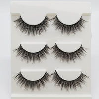 Three Pairs Of 3D Eyelash Natural Thick Multi-layer